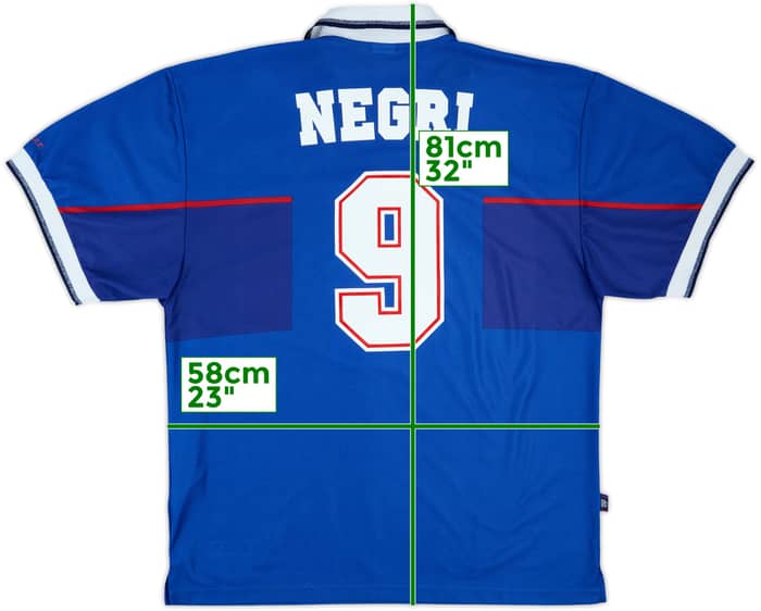 1997-99 Rangers Home Shirt Negri #9 - 9/10 - (XL)