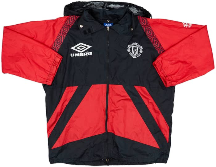 1996-97 Manchester United Umbro Hooded Rain Jacket - 5/10 - (L)