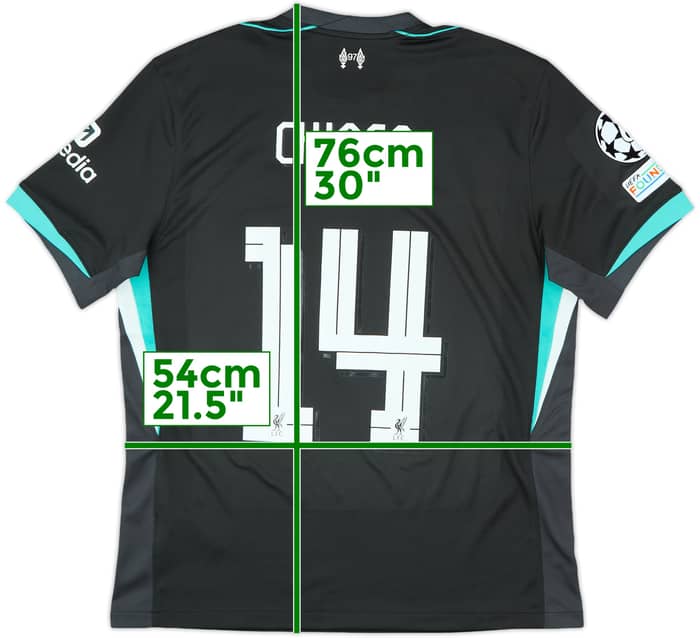 2024-25 Liverpool CL Away Shirt Chiesa #14 - 9/10 - (L)