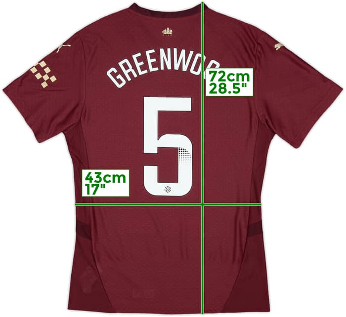 2024-25 Manchester City Authentic Third Shirt Greenwood #5 - 7/10 - (M)