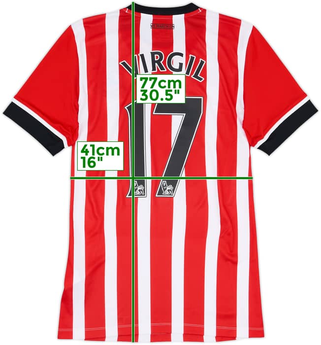 2016-17 Southampton Home Shirt Virgil #17 - 10/10 - (S)