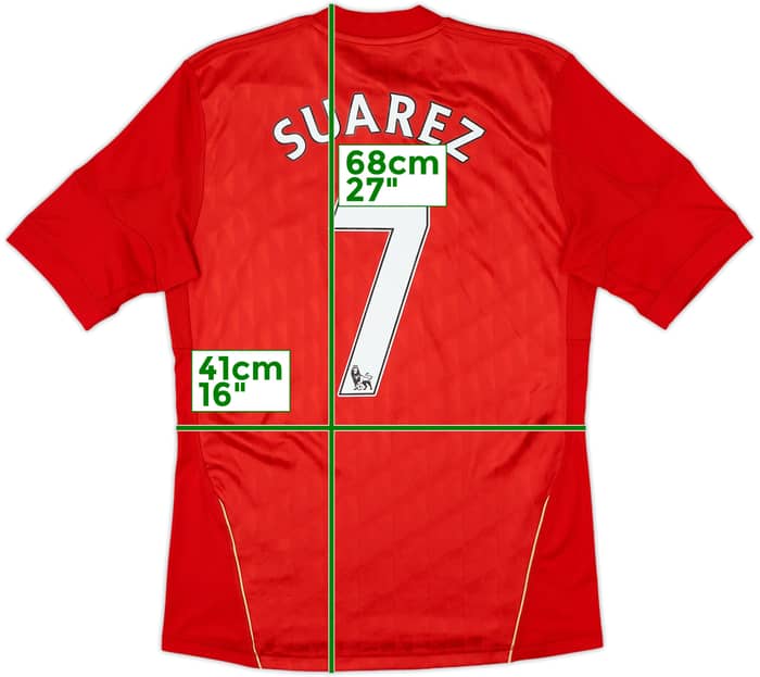 2010-12 Liverpool Home Shirt Suarez #7 - 7/10 - (S)