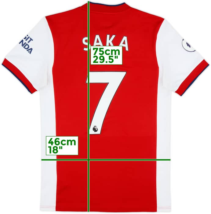 2021-22 Arsenal Home Shirt Saka #7 - 7/10 - (S)