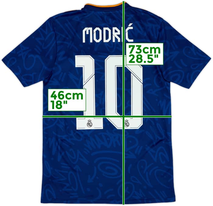 2021-22 Real Madrid Away Shirt Modric #10 - 9/10 - (S)