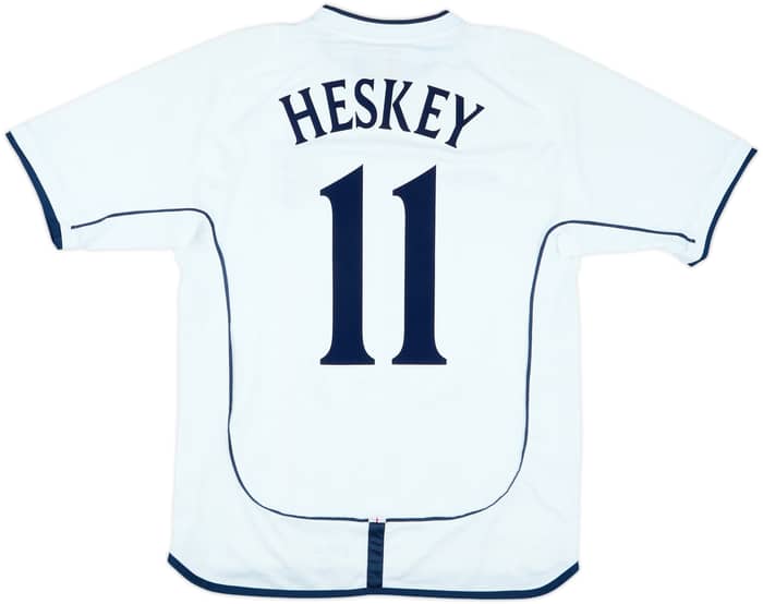 2001-03 England Home Shirt Heskey #11 - 7/10 - (M)
