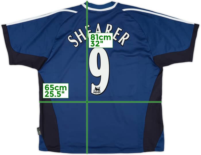 2001-02 Newcastle Away Shirt Shearer #9 - 10/10 - (XL)
