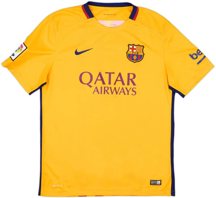 2015-16 Barcelona Away Shirt Suarez #9 - 10/10 - (L)