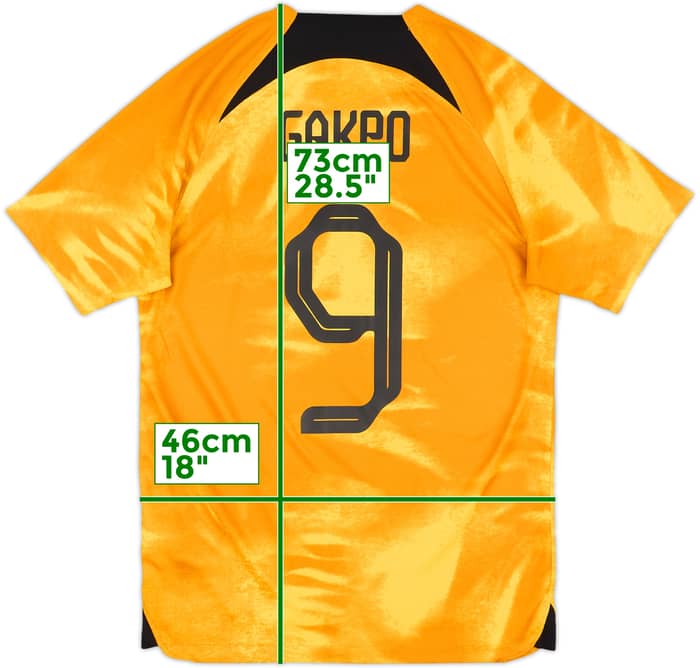 2022-23 Netherlands Home Shirt Gakpo #9 - 7/10 - (S)