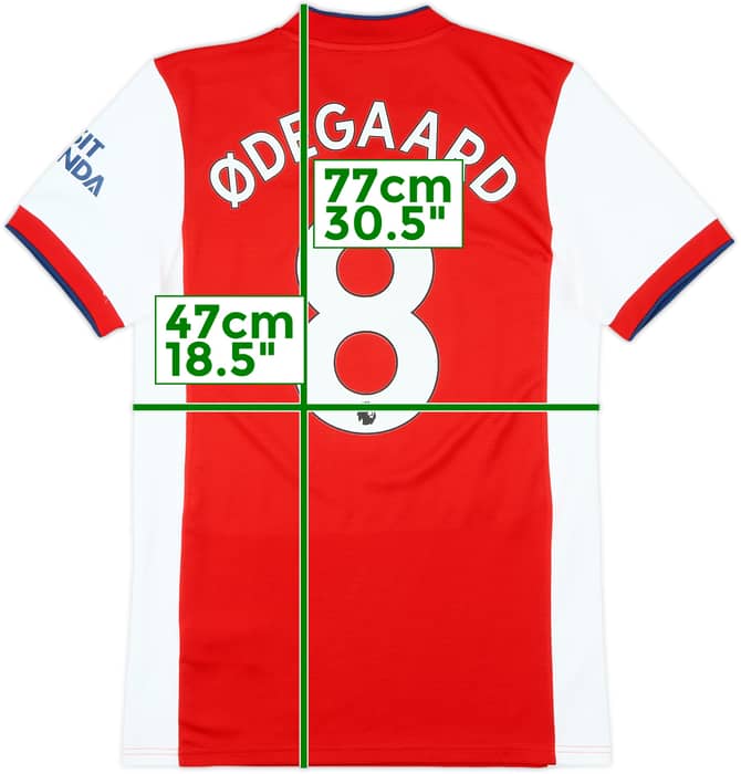 2021-22 Arsenal Home Shirt Odegaard #8 - 8/10 - (S)