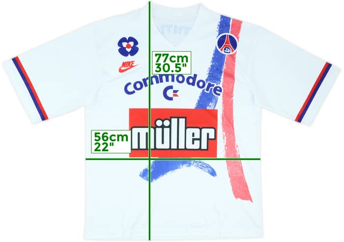 1991-92 Paris Saint-Germain Home Shirt #4 - 9/10 - (M)