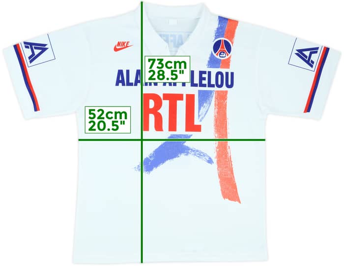 1990-91 Paris Saint-Germain Home Shirt #7 - 9/10 - (M)