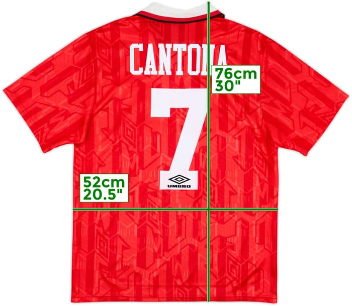 1992-94 Manchester United Home Shirt Cantona #7 - 7/10 - (M)
