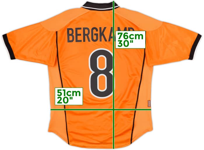 1998-00 Netherlands Home Shirt Bergkamp #8 - 8/10 - (M)
