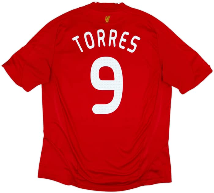 2008-10 Liverpool Home Shirt Torres #9 - 7/10 - (XL)