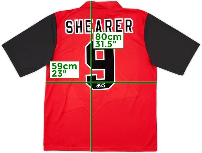 1995-96 Blackburn Away Shirt Shearer #9 - 8/10 - (L)
