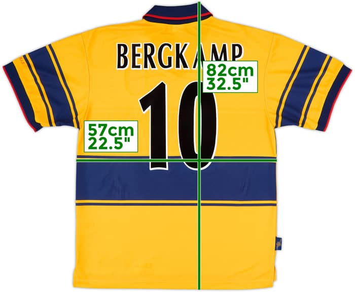 1997-99 Arsenal Away Shirt Bergkamp #10 - 10/10 - (L)