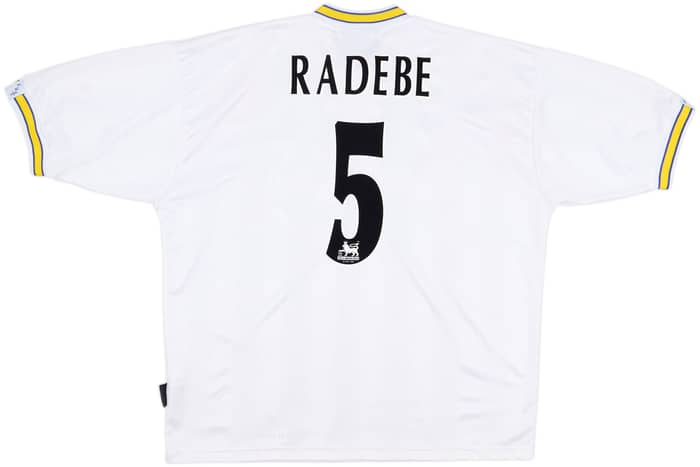 1996-98 Leeds United Home Shirt Radebe #5 - 10/10 - (XL)
