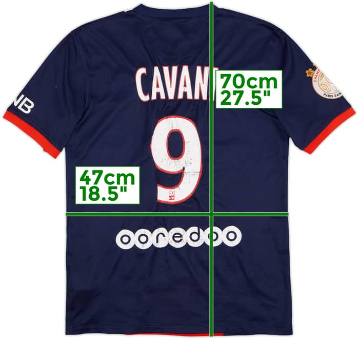 2013-14 Paris Saint-Germain Home Shirt Cavani #9 - 5/10 - (S)
