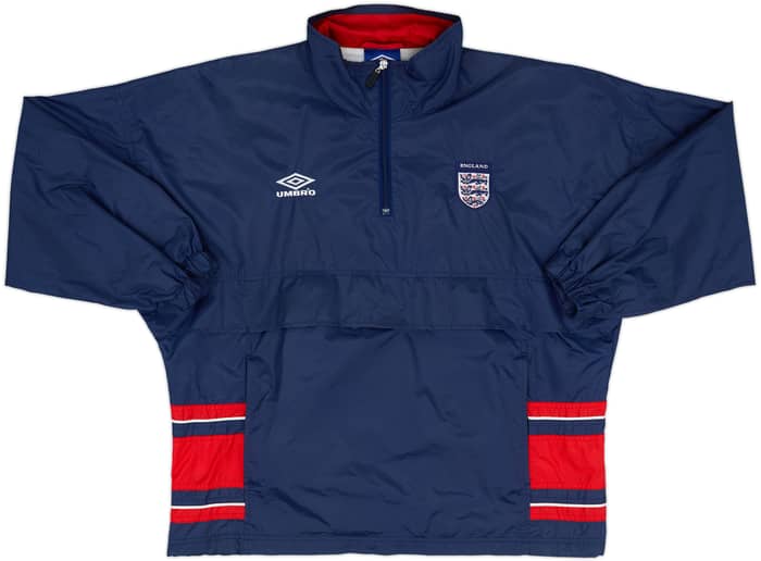 2000-02 England Umbro 1/4 Zip Rain Jacket - 9/10 - (M)