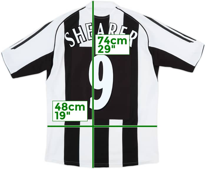 2005-07 Newcastle Home Shirt Shearer #9 - 7/10 - (S)