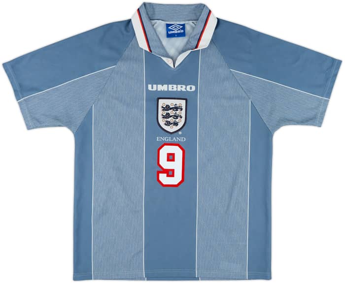 1996-97 England Away Shirt Shearer #9 - 9/10 - (M)