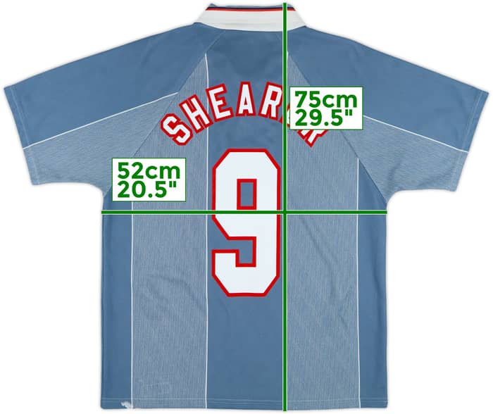 1996-97 England Away Shirt Shearer #9 - 9/10 - (M)