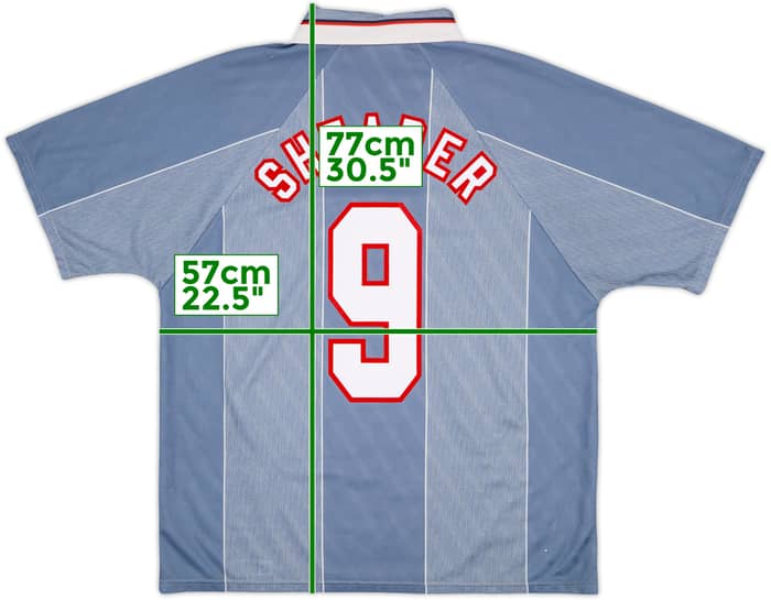 1996-97 England Away Shirt Shearer #9 - 6/10 - (XL)