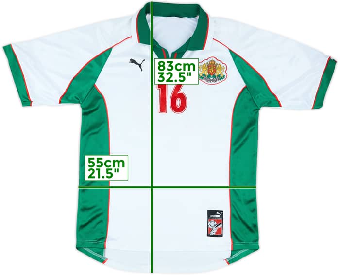1998-00 Bulgaria Match Issue Home Shirt #16