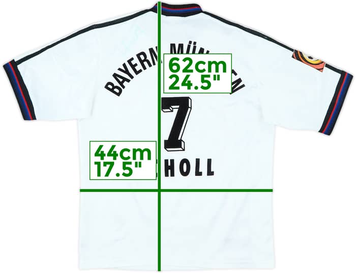 1996-98 Bayern Munich Signed Away Shirt Scholl #7 - 7/10 - (Y)