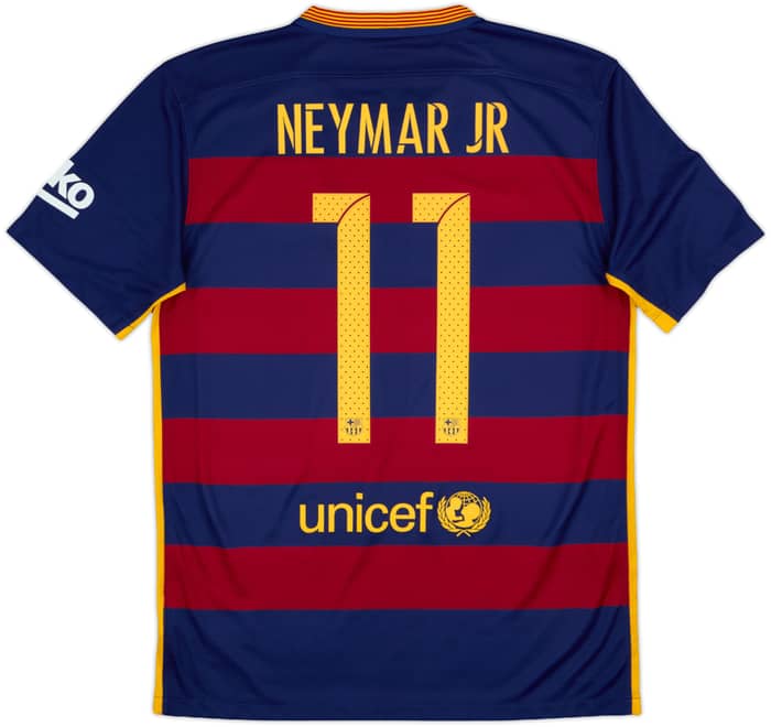 2015-16 Barcelona Home Shirt Neymar Jr #11 - 8/10 - (M)