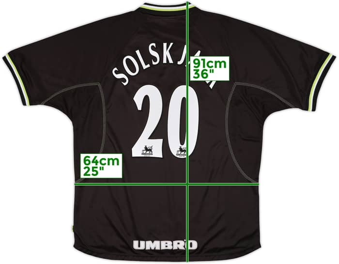 1998-99 Manchester United Third Shirt Solskjaer #20 - 10/10 - (XXL)