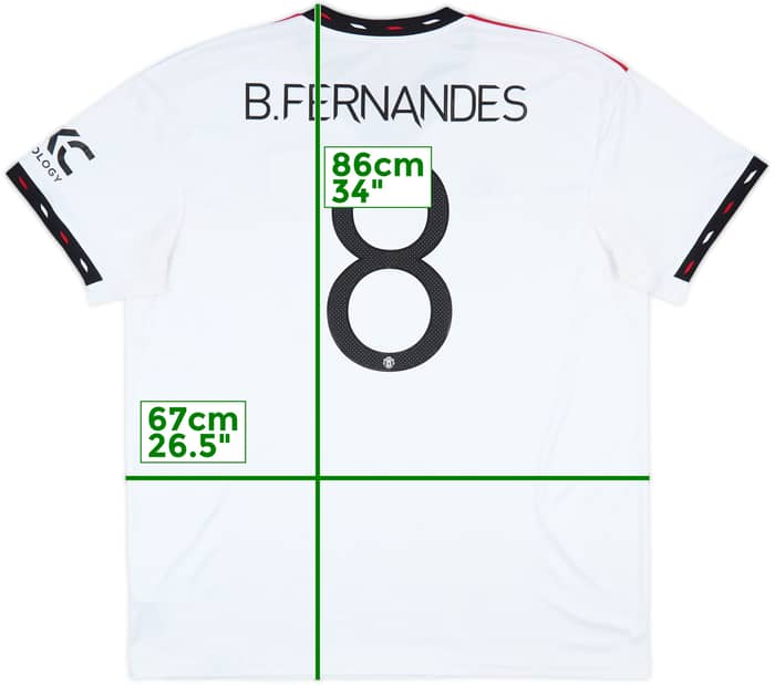 2022-23 Manchester United Away Shirt B.Fernandes #8 - 9/10 - (XXL)