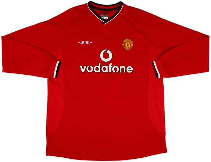 2000-02 Manchester United Home L/S Shirt Scholes #18 - 10/10 - (XXL)