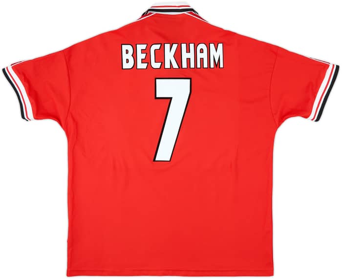 1998-00 Manchester United Home Shirt Beckham #7 - 10/10 - (XXL)