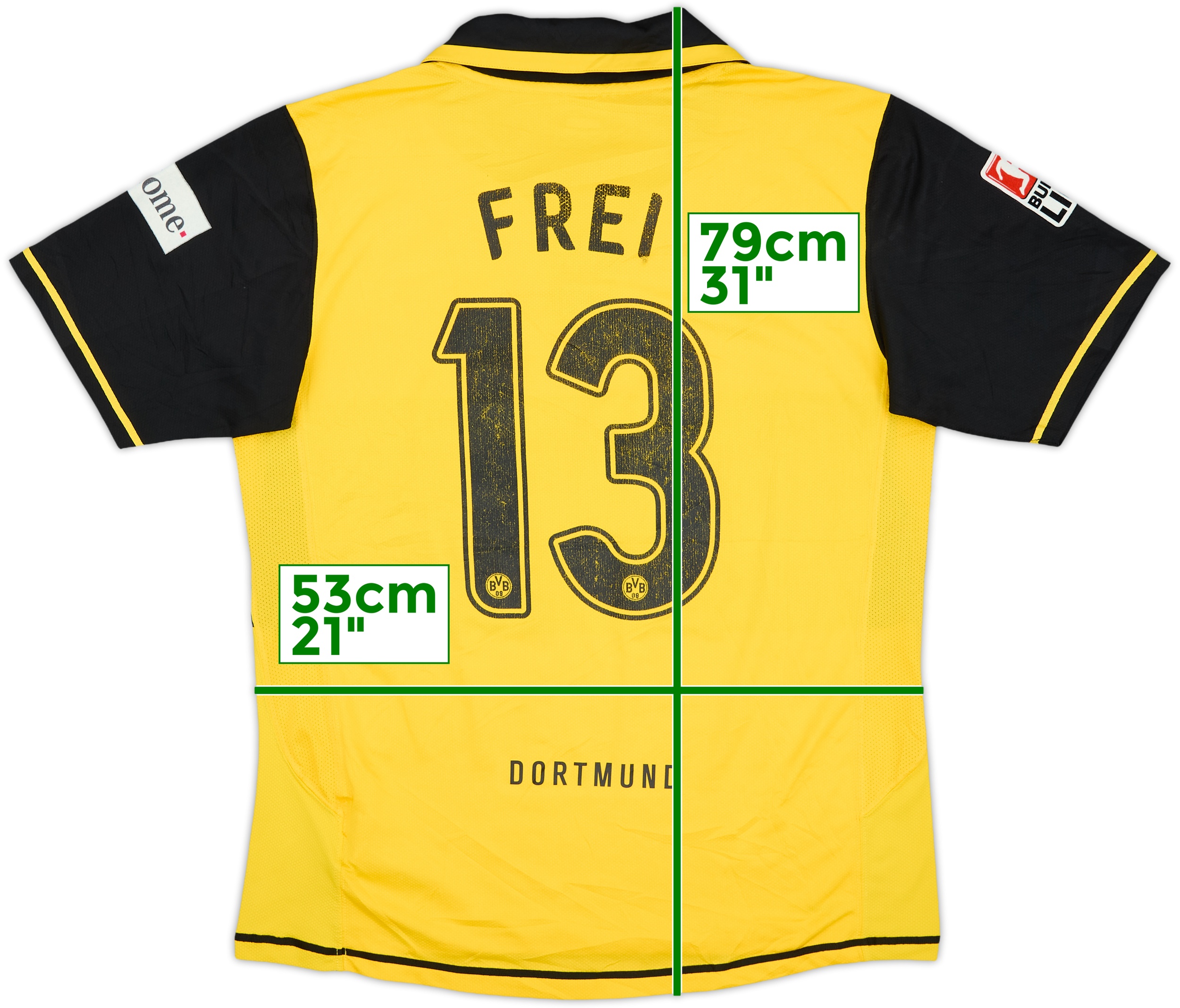 2007-08 Borussia Dortmund Home Shirt Frei #13 - 5/10 - (L)