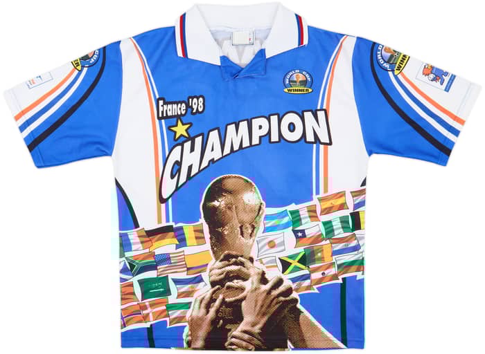 1998 France World Cup 'Champion' Graphic Shirt - 9/10 - (M)