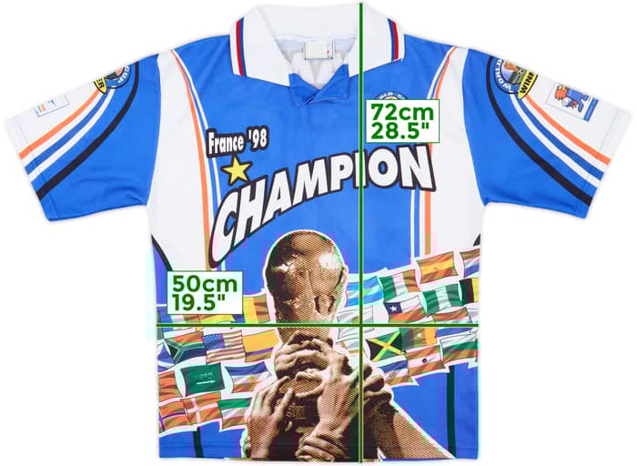 1998 France World Cup 'Champion' Graphic Shirt - 9/10 - (M)