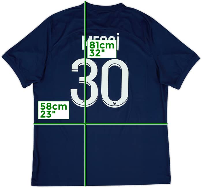 2022-23 Paris Saint-Germain Home Shirt Messi #30 - 10/10 - (XL)