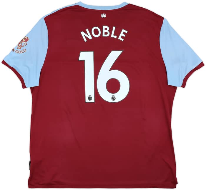 2019-20 West Ham Home Shirt Noble #16 - 9/10 - (3XL)