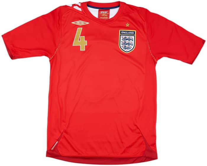 2006-08 England Away Shirt Gerrard #4 - 6/10 - (S)