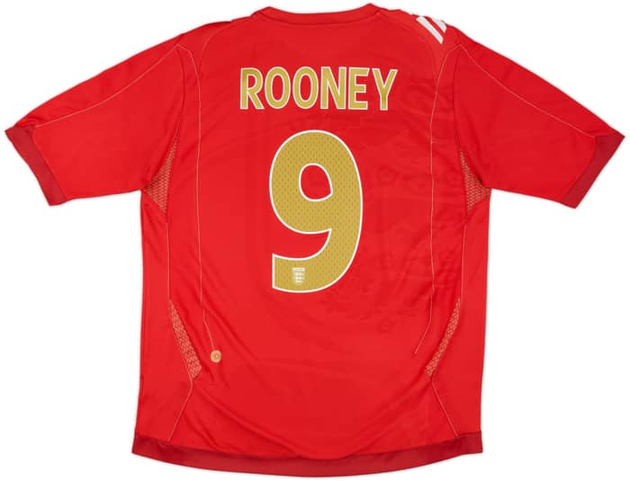 2006-08 England Away Shirt Rooney #9 - 6/10 - (L)