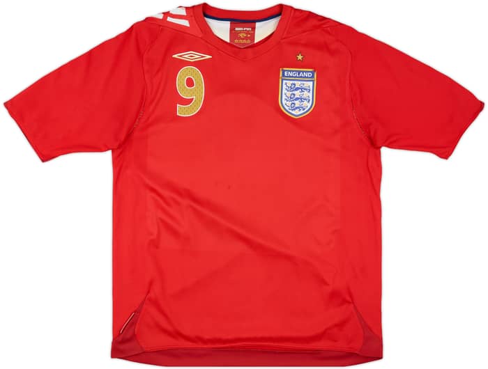 2006-08 England Away Shirt Rooney #9 - 6/10 - (L)