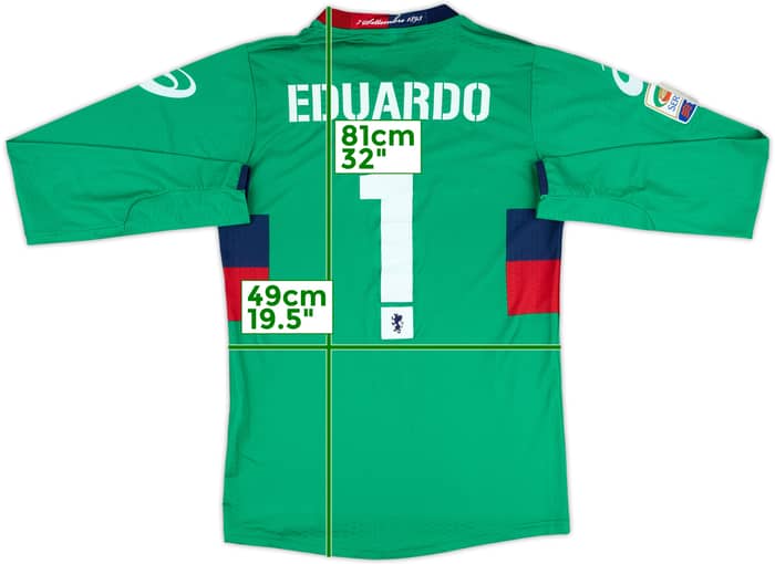 2010-11 Genoa GK Shirt Eduardo #1 - 7/10 - (M)