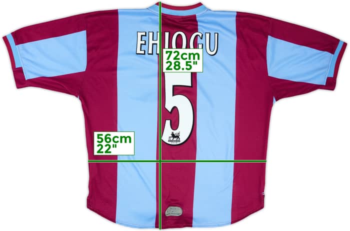 1999-00 Aston Villa Home Shirt Ehiogu #5 - 8/10 - (L)