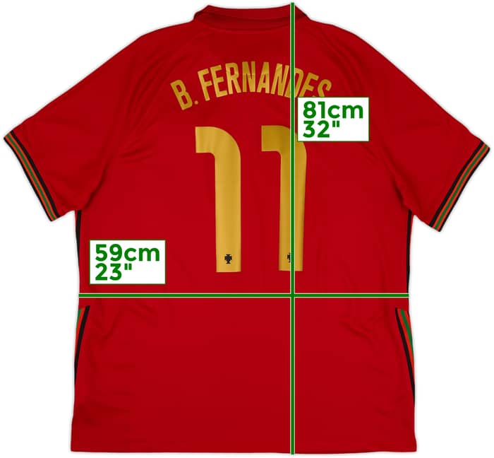 2020-21 Portugal Home Shirt B.Fernandes #11 - 10/10 - (XL)