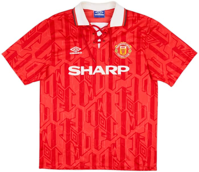 1992-94 Manchester United Home Shirt Cantona #7 - 8/10 - (L)