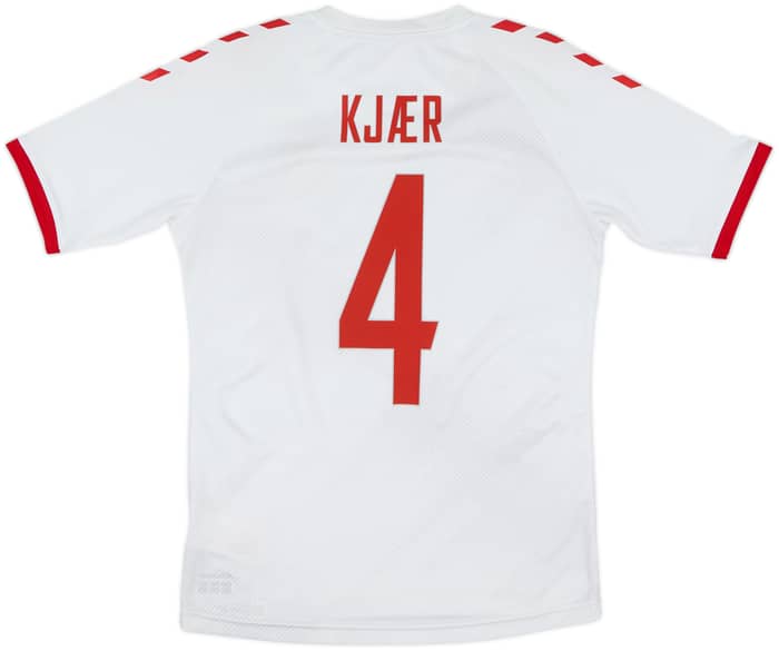2020-21 Denmark Away Shirt Kjaer #4 - 6/10 - (S)