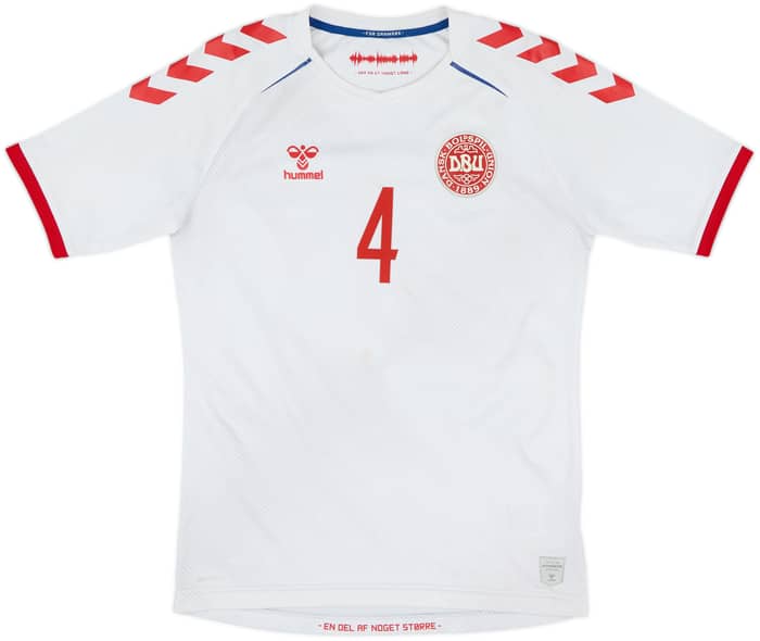 2020-21 Denmark Away Shirt Kjaer #4 - 6/10 - (S)