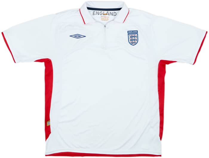 2007-09 England Umbro 1/4 Zip Polo Shirt - 6/10 - (L)