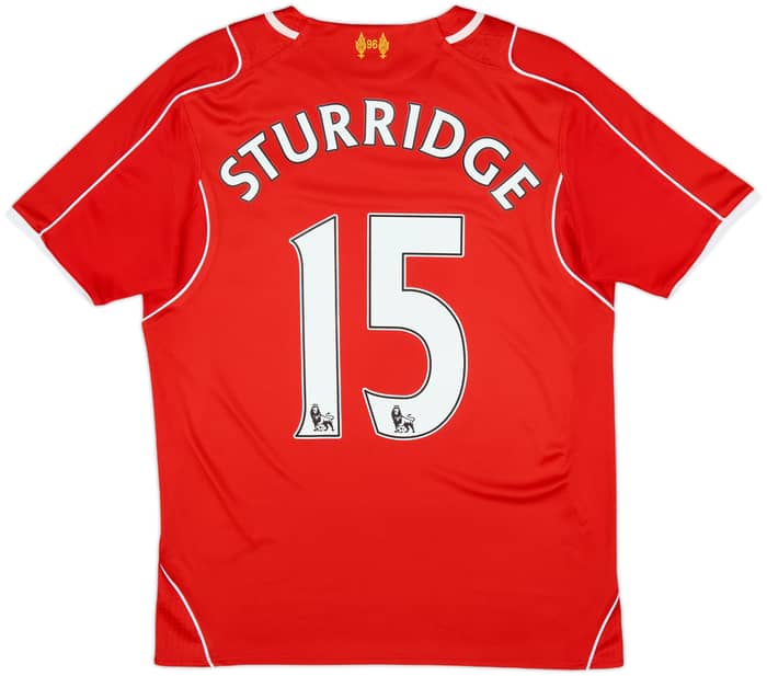 2014-15 Liverpool Home Shirt Sturridge #15 - 7/10 - (XL.Boys)